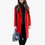 red wool walker coat