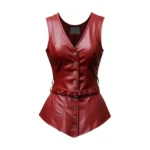 Burgundy Leather Vest