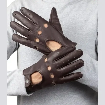 Drive Brown Leather Driving Gloves For Men