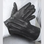 Gordon Black Lined Leather Gloves For Men