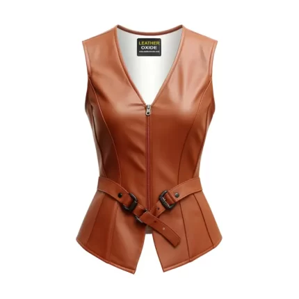 Classic Brown Leather Vest
