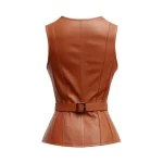 Brown Belted Vest