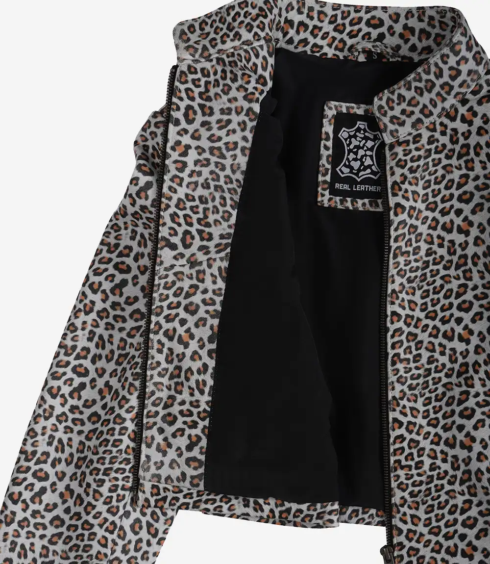 Real Leather Animal Print Jacket