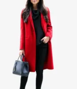 red wool walking coat​