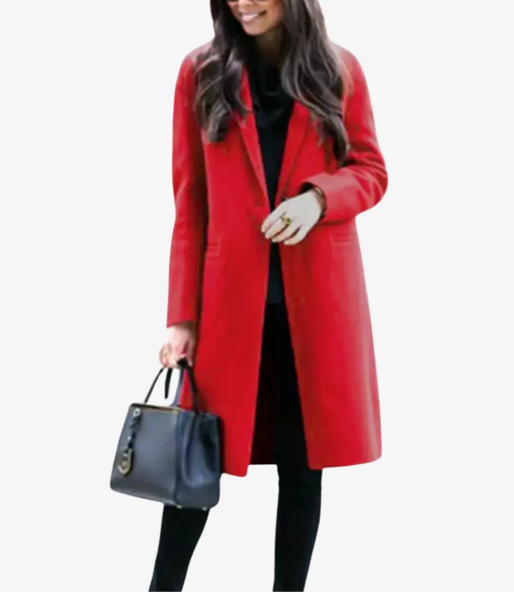 red wool walking coat​