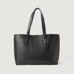 black leather tote bags for women
