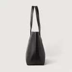 Leather handbag with pouch women