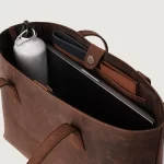 brown tote bag leather