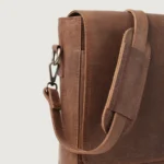The Carismatico Tan Brown Leather Messenger Bag For Men - Image 7