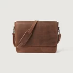 brown leather messenger bag for men