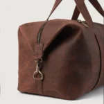 The Dale Vintage Distressed Brown Leather Duffle Bag - Image 6