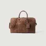 The Darrio Tan Brown Leather Duffle Bag for Men