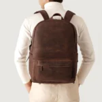 The Philos Distressed Brown Leather Backpack for Men - Image 9