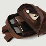 The Philos Distressed Brown Leather Backpack for Men - Image 8