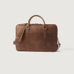 The Preston Men’s Vintage Brown Leather Briefcase - Image 6