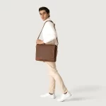 brown messenger bag for men