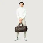 The Dale Vintage Brown Leather Duffle Bag for Men - Image 6