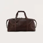 mens brown leather duffle bag