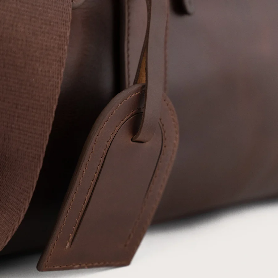 The Dale Vintage Brown Leather Duffle Bag for Men - Image 7