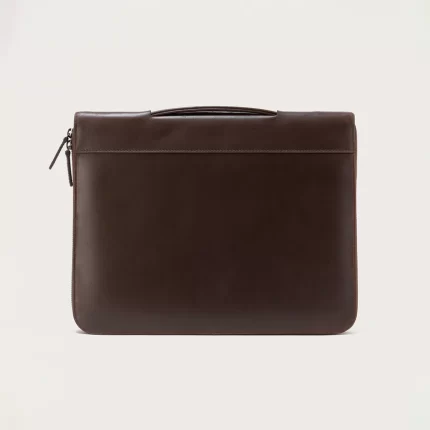 brown leather portfolio case