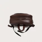 leather brown backpack