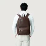 The Philos Chocolate Brown Leather Backpack for Men - Image 5