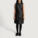 Luxe Black Leather Dress for Women - Image 5