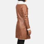 Amie Women's Brown Shearling Coat - Image 5