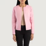 Women's Pink Leather Jacket
