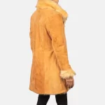 Erica Women's Long Beige Shearling Coat - Image 4