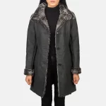 Women's Black Shearling Coat