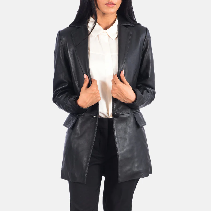 long black blazer womens