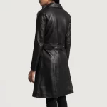 Moonlight Long Black Leather Trench Coat for Women - Image 4