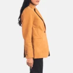 women’s camel brown suede blazer
