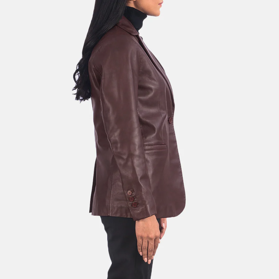 maroon blazer women
