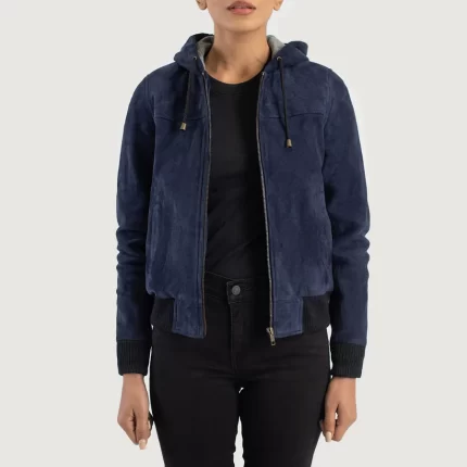 Women's Hooded Suede Jacket