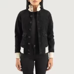 suede bomber jacket women
