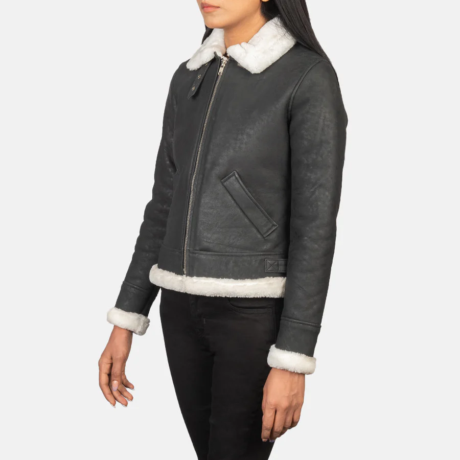 white and black bomber jacket
