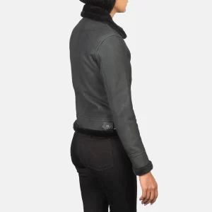 Buckled Collar Leather Jacket