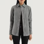grey suede jacket womens​