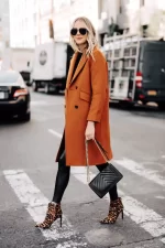 rust wool coat​