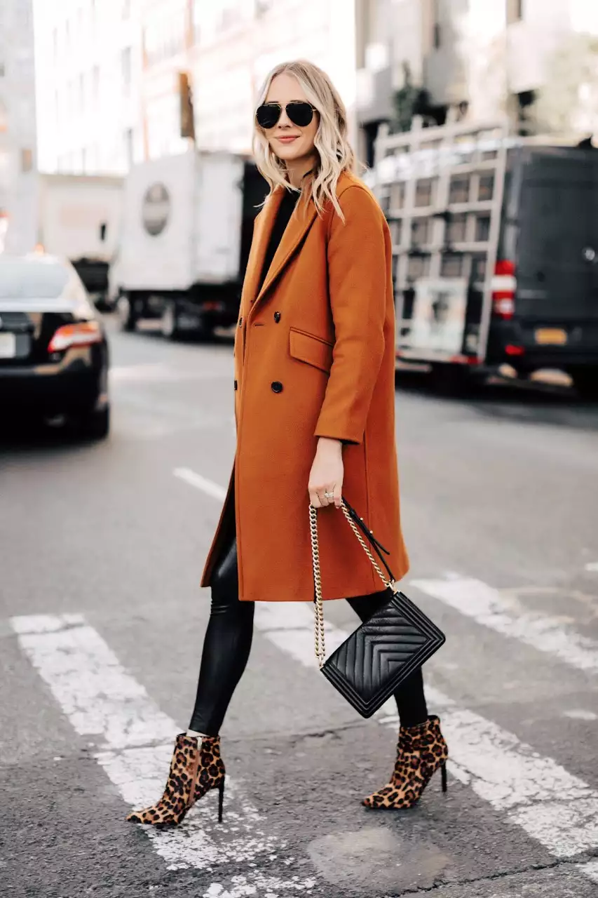 rust wool coat​