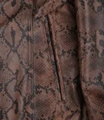 Two-Button Leather Blazer