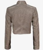 Shimmer Finish Cropped Jacket