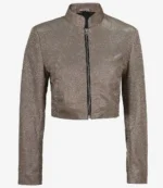 Moonlight Women's Shimmer Finish Cropped Jacket - Image 2
