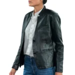 smart fit lined womens leather jacket