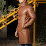 button-up tan shearling lined jacket