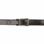 Double row stitched leather belt