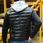 sleeveless leather jacket