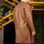 Turlock Shearling Fur Leather Coat for Men - Image 5